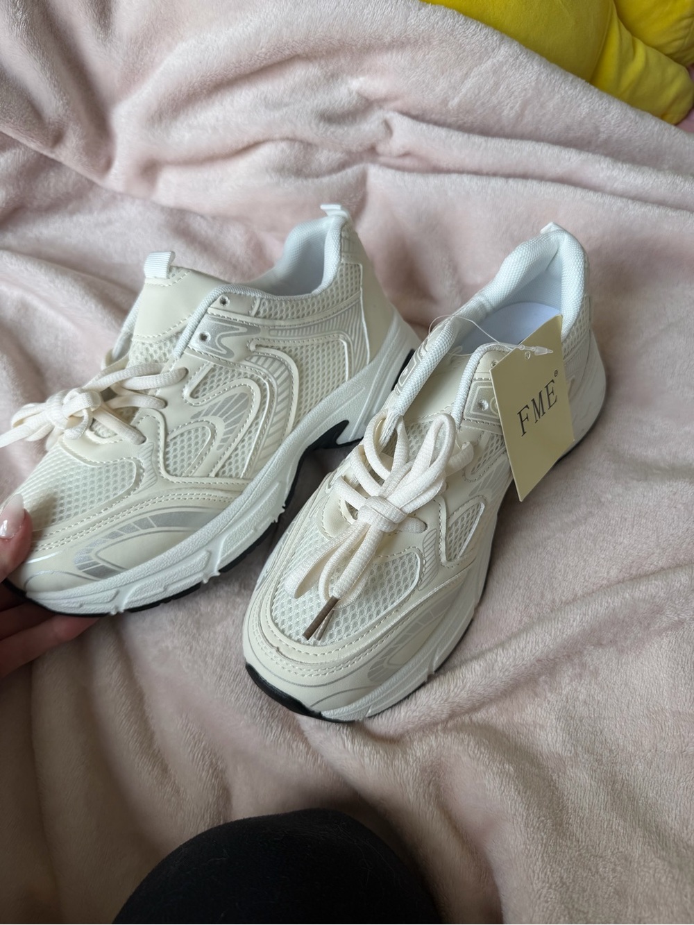 Women’s Cream Athletic Sneakers - FMF Style